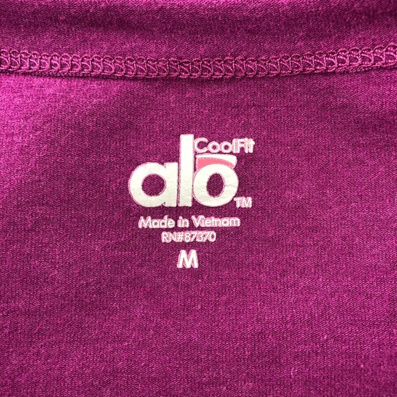 ALO Yoga Purple Short Sleeve Tee, Size M - Picture 5 of 7